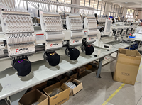 Machine à broder industrielle multi-aiguilles à 4 têtes pour casquettes, machine à broder informatisée pour casquettes à vendre