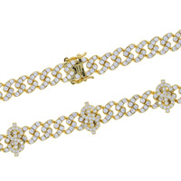 Chaîne de cheville cubaine plaquée or/argent avec fermoir – Bijou de pied pour femme style Hip-Hop/Fête, strass étincelants, réglable et scintillant