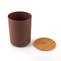 Ensemble de salle de bain en bambou et plastique écologique, brosse WC, accessoires de toilette, ensemble d'accessoires de salle de bain modernes