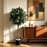 Petit arbre artificiel en laurier sauvage pour décoration de mariage, plante artificielle sur pied pour intérieur/extérieur, hôtel, maison