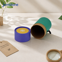Boîte en carton rigide ronde en kraft avec logo personnalisé, matériaux recyclables, kit éducatif pour enfants, emballage en papier cylindrique avec poignée