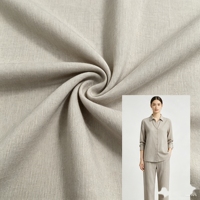 Tissu durable, doux et léger en mélange de coton, polyester et élasthanne, 150 g/m², tissage uni extensible pour femmes, printemps-été, décontracté