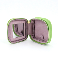 Pochette à maquillage portable personnalisée avec miroir, mini pochette à rouge à lèvres, sac cosmétique de voyage, petite pochette de rangement pour femmes