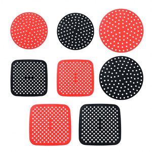 Tapis de cuisson en silicone réutilisables antiadhésifs personnalisés pour friteuse à air, ronds et carrés, pour la cuisson - Product Image 1