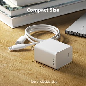 Cargador PD de 20W con 2 Pines US/EU, Tipo C, Adaptador de Carga Súper Rápida, Enchufe de Pared USB-C para iPhone 15 16 17 Pro Max - Product Image 5