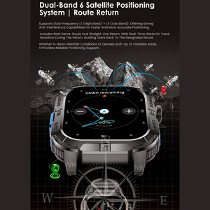 Smartwatch Sportivo <span class=keywords><strong>GPS</strong></span> GTH3 per Uomo, Batteria Grande da 540mAh, Posizionamento Preciso, Impermeabile IP68, Modalità Multi-Sport, Bussola - Product Image 4