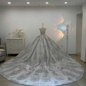 Vestido de Novia de Lujo con Perlas, Vestido de Novia Brillante, Vestido de Baile Personalizado, Vestidos de Novia Boda Lsjj44 Jancember - Product Image 4