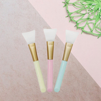 Lot de 3 pinceaux applicateurs de correcteur de teint en silicone, taille standard, réutilisables, pour masques de boue, soins de la peau, application cosmétique non poreuse