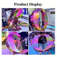 Enseigne lumineuse LED personnalisée en lettres 3D avec strass et cristaux, résistante à l'eau pour l'extérieur, pour la publicité