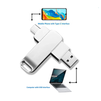 Haute vitesse 360 °   Clé USB pivotante 480 Mbps 10 Gbps en métal pour iPhone 15/16 et ordinateur portable