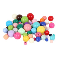 Perles rondes en acrylique couleur macaron, perles intercalaires à trou droit pour la fabrication de bracelets, colliers, chaînes de téléphone et bijoux DIY - Vente en gros