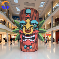 Structures gonflables publicitaires : Colonne Totem Tiki Géante Gonflable pour Décoration d'Événements Extérieurs avec Souffleur pour Jardins et Événements