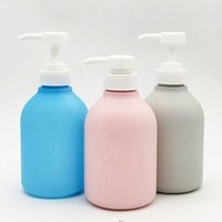 Vente chaude HDPE En Plastique Shampooing Lotion Bouteilles Gel Douche Emballage Graisse Ronde Désinfectant Pour Les Mains Lotion Corps Lavage Pompe Bouteille 400ml