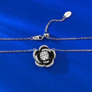 Nuevo Collar <span class=keywords><strong>de</strong></span> plata S925 Camelia 6,5 M redondo blanco circón con incrustaciones <span class=keywords><strong>de</strong></span> <span class=keywords><strong>estambre</strong></span> collar Simple y versátil joyería <span class=keywords><strong>de</strong></span> Boutique para mujer - Product Image 6