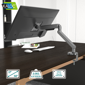 Supporto per Monitor Kaloc DS120 <span class=keywords><strong>Semplice</strong></span> per Monitor da 32 Pollici, Nero e Bianco, Braccio Corto per Monitor da Scrivania - Product Image 1