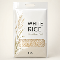 Sacs refermables personnalisés anti-humidité pour riz, avec logo, pour l'emballage de fruits, légumes et aliments