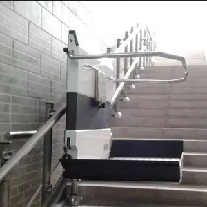 Наклонный безбарьерный лифт, подъемник для инвалидов с треком, для людей с ограниченными возможностями, подъемная машина для лестницы, небольшая подъемная платформа