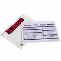Pochettes d'expédition transparentes à chargement par le haut pour listes de colisage, en polyéthylène imprimé, pour emballage