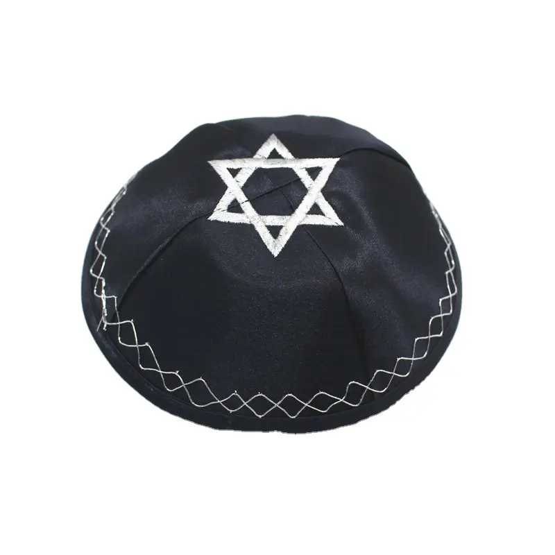 Jewish Kippah Hat Stain Yarmulke Kipot Star of David Satin Kippot Judaism Prayer Kippa