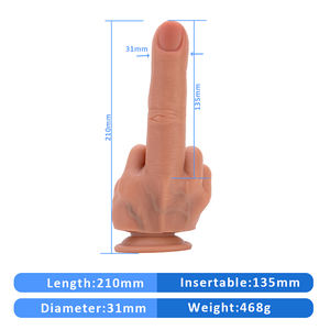 قضيب اصطناعي فائق النعومة على شكل إصبع الوسطاء، قضيب اصطناعي محاكي للإصبع، أداة استمناء نسائية، ألعاب جنسية مثيرة من السيليكون بالجملة - Product Image 6