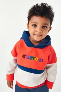 OEM all'ingrosso Boy Fleece tuta Color Block Sweat Suit abbigliamento per bambini 2 pezzi tute da Jogging