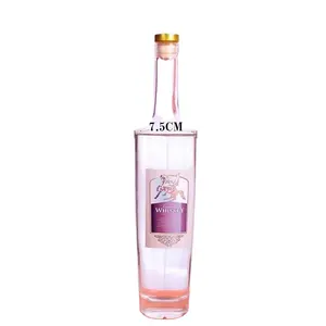 Custom logo 500ml Vodka Whiskey Glass Bottle Wine Bottle