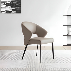 Venta al por mayor de lujo Silla de comedor de cuero para el hogar y <span class=keywords><strong>restaurante</strong></span> muebles tapizados modernos interior Hotel Park apartamento aceptable - Product Image 2