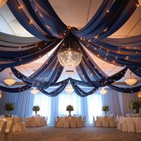 Drapés de plafond pour mariages, fonds de photographie de mariage, rideaux transparents, tentes en tulle, draperies, décorations de mariage pour cérémonie, scène de fête