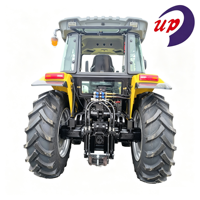 Tracteur agricole multifonctionnel 120 CV 4x4, 16F+8R, double embrayage, diesel, avec chargeur, pelle rétrocaveuse et semoir