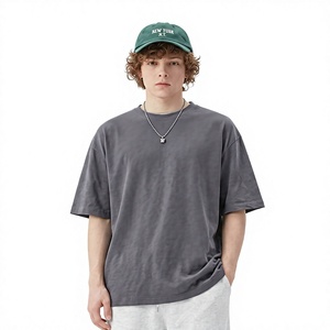 T-shirts surdimensionnés de qualité supérieure à prix bas avec logo personnalisé, coupe ample, style vintage pour hommes, idéal pour la gym et le fitness. - Product Image 1
