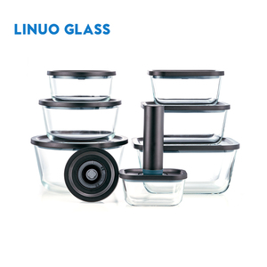 Linuo lò vi sóng tủ đông an toàn nhà bếp đựng thức ăn thủy tinh chân không container lưu trữ thực phẩm với bơm chân không - Product Image 5