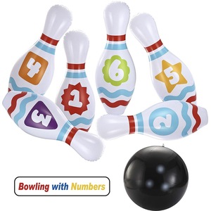 Deportes al aire libre Rompecabezas inflable de plástico para niños Juguete Bola de <span class=keywords><strong>bolos</strong></span> PVC inflable Blanco con números Bola de <span class=keywords><strong>bolos</strong></span> enorme - Product Image 4