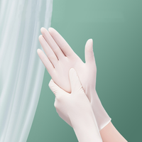 Fabricant de gants d'examen en latex sans poudre blanc laiteux gants jetables non stériles à forte élasticité gants en latex pour les mains