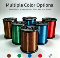 Fil de bobinage coloré en aluminium, magnésium et cuivre émaillé 600V, solide, 0,12 mm, taille et couleur personnalisables, fourni par l'usine