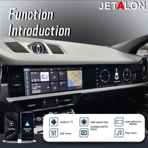 Radio para Auto con Pantalla Interactiva de 12.3+12.3 Pulgadas para Porsche Cayenne 2018-2024, Actualización 2025, Nueva Pantalla Android 15, Multimedia, Video, GPS, Carplay - Product Image 2