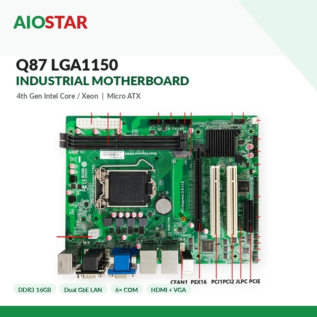 New B365 LGA1151 Micro ATX Industrial Motherboard 8th/9th Gen Intel I7/I5/I3 DDR4 32GB Dual LAN 6 COM M.2 NVMe SATA Integrated