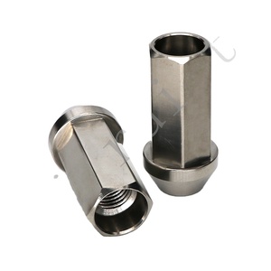 Écrous de roue en titane Ti6Al4V M12x1.5 Gr5 à tête hexagonale métriques polis pour roues automobiles - Product Image 1