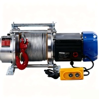 Palans électriques multifonctionnels sans fil à commande à distance pour levage, traction et positionnement, avec câble en acier anti-rotation, 220V 380V 750kg/1500kg