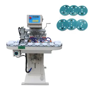 clothing buttons ceramic ink cup tampografia silicone pad printing machine 4 colors