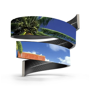 Yumuşak LED ekran modülleri P1.25 P1.53 P1.8 P2 P2.5 P3 P4 320X160mm şerit kavisli 360 için esnek LED Video duvar kavisli Led ekran - Product Image 4