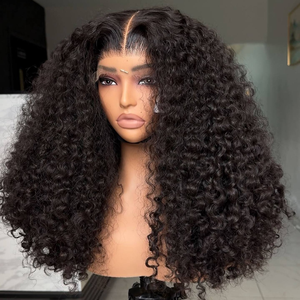 Peluca Afro Rizada <span class=keywords><strong>con</strong></span> Frente de Encaje, Corte <span class=keywords><strong>Bob</strong></span> <span class=keywords><strong>Corto</strong></span>, Cabello Humano Virgen Vietnamita, Transparente HD 13x4, Peluca <span class=keywords><strong>con</strong></span> Frente de Encaje Completo - Product Image 1