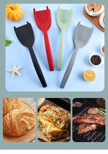 Espátula para Panqueques y Pan Tostado, Pinza para Huevos Fritos, Espátula para Voltear Huevos, Utensilio de Cocina, Espátula para Huevos, Espátula para Filetes de Carne, Dos en Uno - Product Image 2
