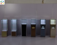 Vitrine d'exposition simple HonTay, design moderne, pour bijouterie, parfumerie, vitrine personnalisée, aluminium, verre trempé, LED UV
