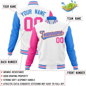 Chaqueta de Béisbol Varsity Personalizada Unisex para Adultos, Bordada con Nombre, Número y Logotipo, Estilo Preppy, para Otoño - Product Image 2