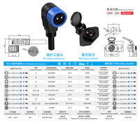 Connecteur de charge circulaire 8P 30A+5A pour vélos et trottinettes électriques, 8 contacts pour remplacement de chargeurs de véhicules électriques