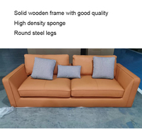 Mobilier de bureau design moderne Sofa de bureau sectionnel en cuir pour salle de directeur et PDG