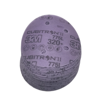 Disque de ponçage en film 3M 775L, abrasif céramique violet, dureté moyenne, OEM pour l'automobile, 6 pouces (150 mm), 100 pièces/boîte