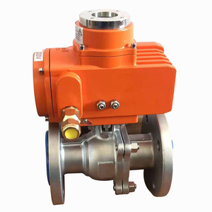 Válvula de Bola Eléctrica de Acero Inoxidable con Brida DN2 de 2 Pulgadas, Válvula de Bola Flotante para Agua y Vapor a Temperatura Normal, Accionamiento Neumático - Product Image 1