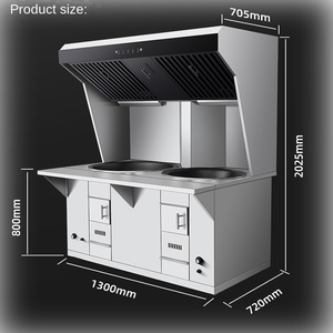 Campana Extractora Comercial sin Ductos de Acero Inoxidable 201 con Funcionamiento Silencioso, Filtro de Aluminio y Alimentación Eléctrica para el Mercado Occidental - Product Image 1