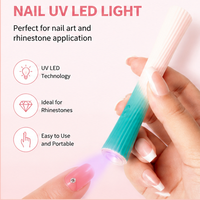 Mini Lampe UV LED Portable pour Ongles, Séchage Rapide 3W, Sèche-Ongles Domestique et Outil de Photothérapie Automatique en Plastique USB Qualité Salon